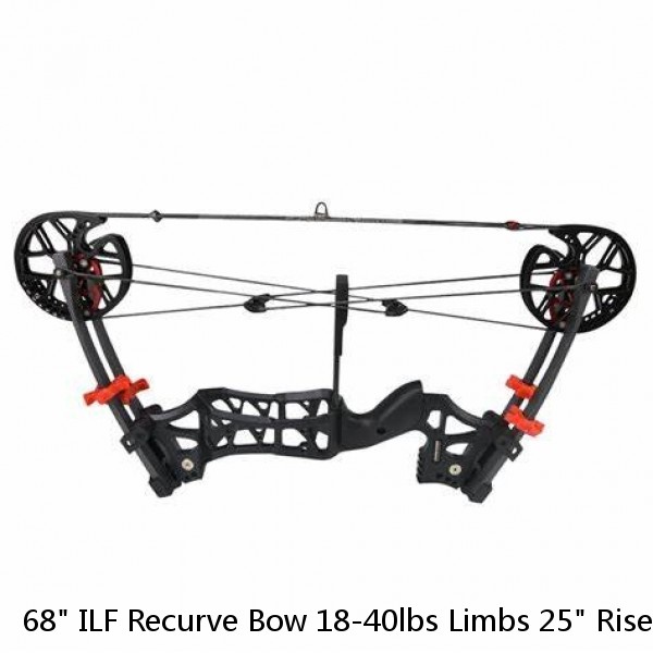 68" ILF Recurve Bow 18-40lbs Limbs 25" Riser Aluminum Archery Target Hunting