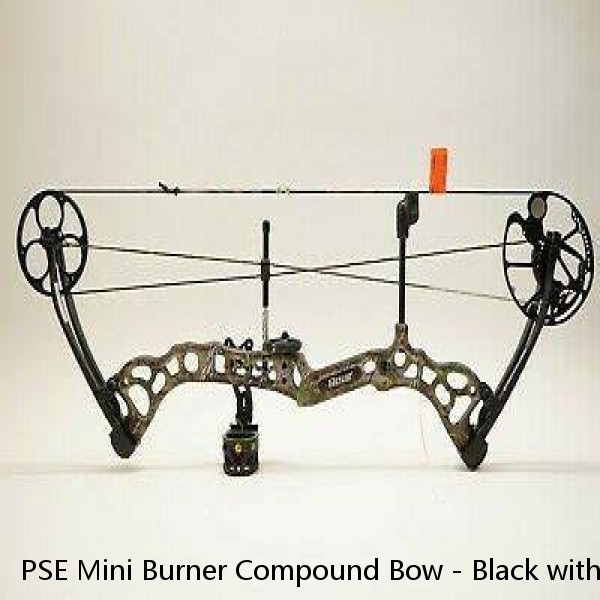PSE Mini Burner Compound Bow - Black with hard case and stand
