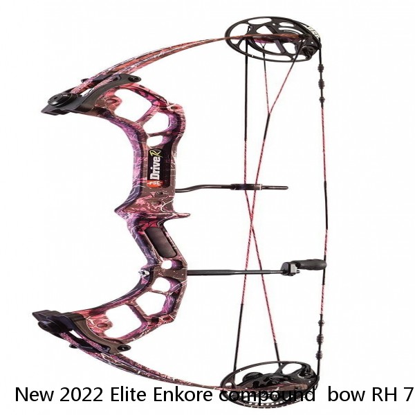 New 2022 Elite Enkore compound  bow RH 70# Matte Black with FREE QAD HUNTER REST