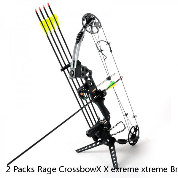  2 Packs Rage CrossbowX X exreme xtreme Broadheads 100 Grain 2" Cut crossbow